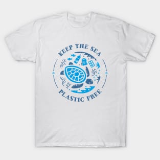 Keep the Sea Plastic Free Underwater Scene T-Shirt